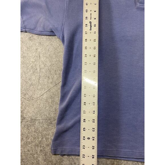 Tommy Bahama Shirt Mens Large Blue Silk Blend Polo Ribbed Golf Outdoor - Picture 2 of 10